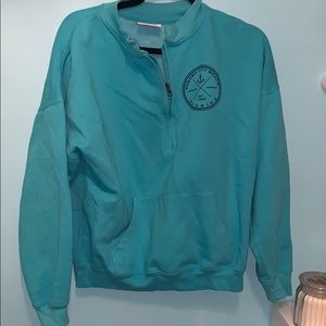 Blue Panama City Half zip crewneck!
